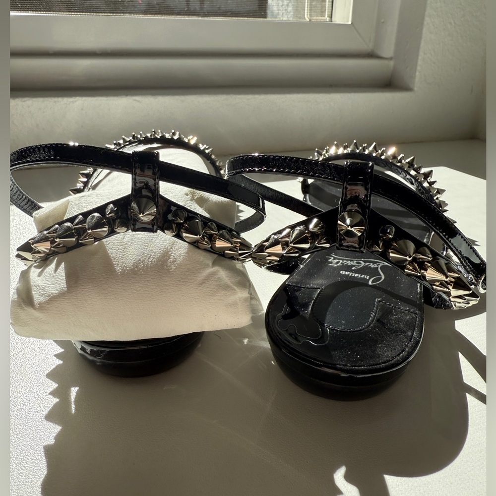 Christian Louboutin Mafaldina spikes flat studded sandal - Picture 6 of 12